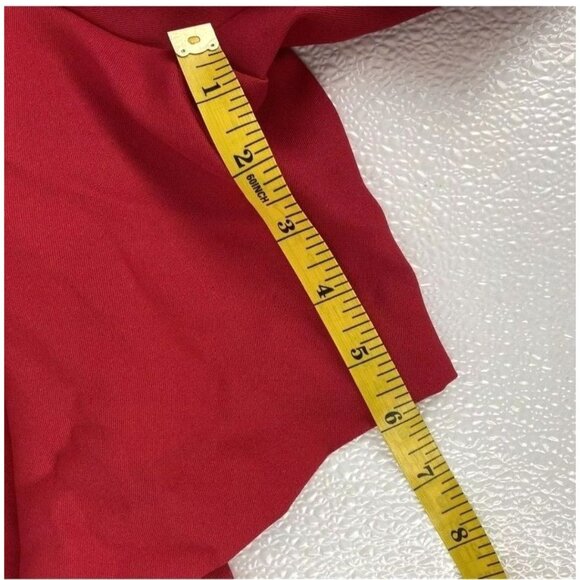 VTG Astra Womens 12 Classic Red Microfiber A-Line Flap Front Side Zip Skort - Picture 8 of 13